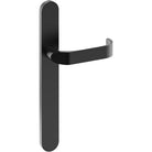 MOSS Door Handle on B01 EXTERNAL European Standard Backplate, Concealed Fixing (Half Set)  in Black Teflon