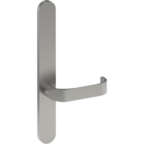 MOSS Door Handle on B01 EXTERNAL Australian Standard Backplate, Concealed Fixing (Half Set)  in Satin Stainless