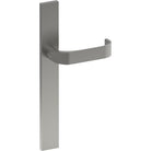 MOSS Door Handle on B02 EXTERNAL European Standard Backplate, Concealed Fixing (Half Set)  in Satin Stainless