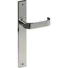 MOSS Door Handle on B02 INTERNAL European Standard Backplate, Visible Fixing (Half Set)  in Polished Stainless