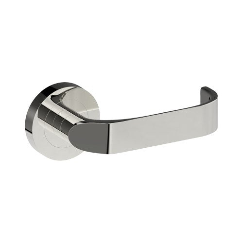 MOSS Door Handles on Ø52mm Rose (Latch/Lock Sold Separately) in Polished Stainless