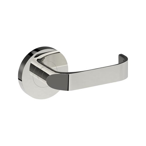 MOSS Door Handles on Ø65mm Rose (Latch/Lock Sold Seperately) in Polished Stainless