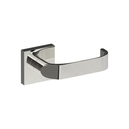 MOSS Door Handles on Square Rose Concealed Fix Rose (Latch/Lock Sold Seperately) in Polished Stainless
