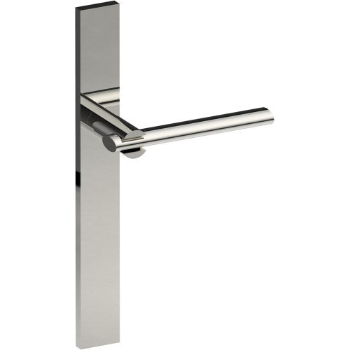 PRONTO Door Handle on B02 EXTERNAL European Standard Backplate, Concealed Fixing (Half Set)  in Polished Stainless