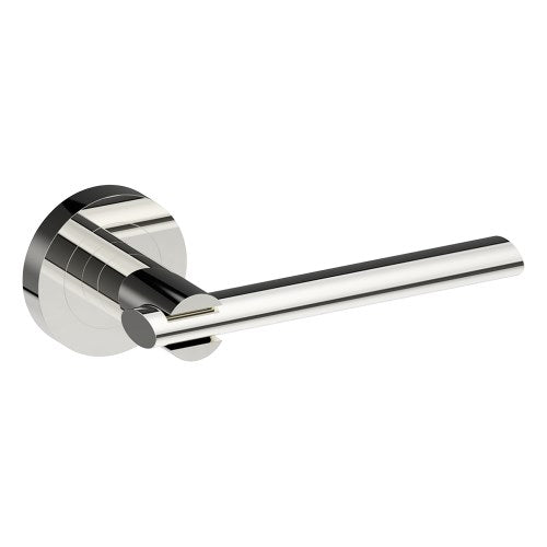 PRONTO Door Handles on Ø52mm Rose (Latch/Lock Sold Separately) in Polished Stainless