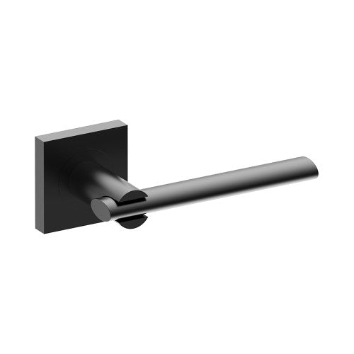 PRONTO Door Handles on Square Rose Concealed Fix Rose (Latch/Lock Sold Seperately) in Black Teflon