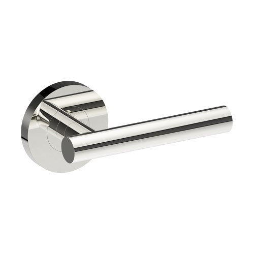 RIENZA Door Handles on Ø65mm Rose (Latch Sold Seperately) in Polished Stainless