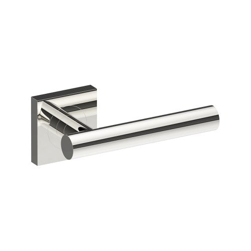RIENZA Door Handles on Square Rose Concealed Fix Rose (Latch Sold Seperately) in Polished Stainless