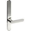 ROUBAIX Door Handle on B01 EXTERNAL Australian Standard Backplate, Concealed Fixing (Half Set)  in Polished Stainless