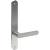 ROUBAIX Door Handle on B01 INTERNAL Australian Standard Backplate, Visible Fixing (Half Set)  in Satin Stainless