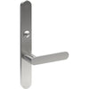 ROUBAIX Door Handle on B01 EXTERNAL Australian Standard Backplate with Emergency Release, Concealed Fixing (Half Set) 64mm CTC in Satin Stainless