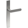 ROUBAIX Door Handle on B02 EXTERNAL European Standard Backplate, Concealed Fixing (Half Set)  in Satin Stainless