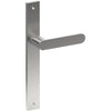 ROUBAIX Door Handle on B02 INTERNAL European Standard Backplate, Visible Fixing (Half Set)  in Satin Stainless