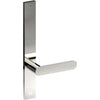 ROUBAIX Door Handle on B02 EXTERNAL Australian Standard Backplate, Concealed Fixing (Half Set)  in Polished Stainless