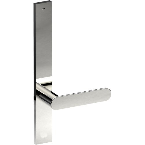 ROUBAIX Door Handle on B02 EXTERNAL Australian Standard Backplate, Concealed Fixing (Half Set)  in Polished Stainless