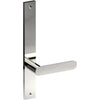 ROUBAIX Door Handle on B02 INTERNAL Australian Standard Backplate, Visible Fixing (Half Set)  in Polished Stainless