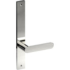 ROUBAIX Door Handle on B02 INTERNAL Australian Standard Backplate, Visible Fixing (Half Set)  in Polished Stainless