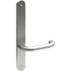SAFETY Door Handle on B01 INTERNAL Australian Standard Backplate, Visible Fixing (Half Set)  in Satin Stainless