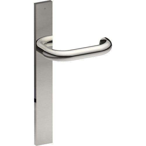 SAFETY Door Handle on B02 EXTERNAL European Standard Backplate, Concealed Fixing (Half Set)  in Polished Stainless