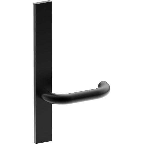 SAFETY Door Handle on B02 EXTERNAL Australian Standard Backplate, Concealed Fixing (Half Set)  in Black Teflon