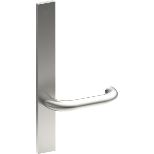 SAFETY Door Handle on B02 EXTERNAL Australian Standard Backplate, Concealed Fixing (Half Set)  in Satin Stainless