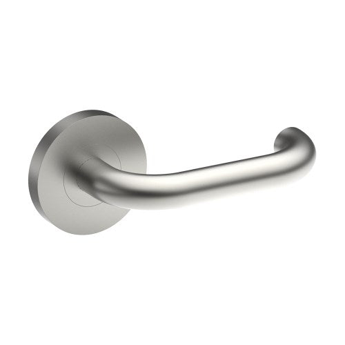 SAFETY Door Handles on Ø65mm Rose (Latch/Lock Sold Seperately) in Satin Stainless