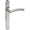 TRIESTE Door Handle on B01 EXTERNAL European Standard Backplate, Concealed Fixing (Half Set)  in Polished Stainless