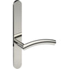 TRIESTE Door Handle on B01 EXTERNAL Australian Standard Backplate, Concealed Fixing (Half Set)  in Polished Stainless