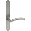 TRIESTE Door Handle on B01 EXTERNAL Australian Standard Backplate, Concealed Fixing (Half Set)  in Satin Stainless