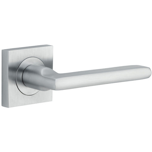 Door Lever Baltimore Square Rose Pair Brushed Chrome H52xW52xP55mm

(Latch/Lock Sold Separately) in Brushed Chrome