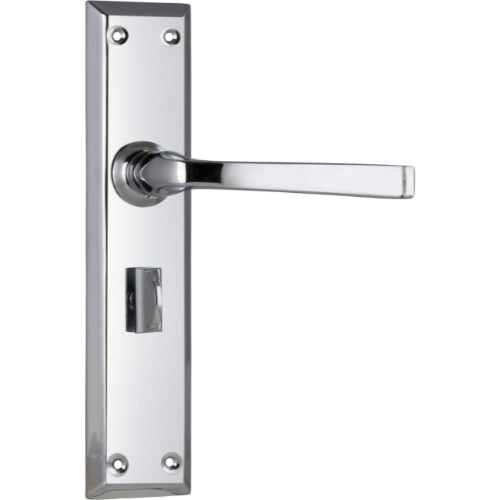 Door Lever Menton Privacy Pair Chrome Plated H225xW50xP75mm in Chrome Plated