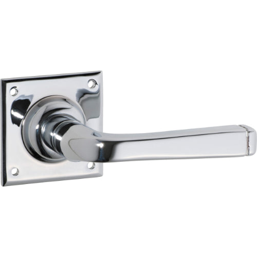 Door Lever Menton Square Rose Pair Chrome Plated H60xW60xP70mm

(Latch/Lock Sold Separately) in Chrome Plated