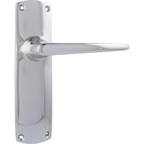 Door Lever Retro Latch Pair Chrome Plated H150xW40xP57mm in Chrome Plated