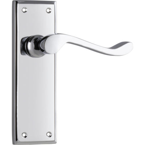 Door Lever Camden Latch Pair Chrome Plated H152xW50xP60mm in Chrome Plated