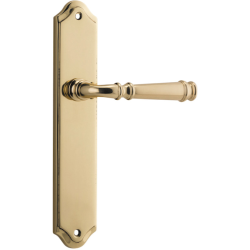 Door Lever Verona Shouldered Latch Polished Brass H237xW50xP59mm in Polished Brass