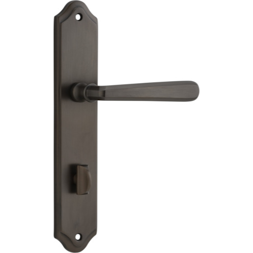 Door Lever Copenhagen Shouldered Privacy Pair Signature Brass CTC85mm H250xW48xP61mm in Signature Brass