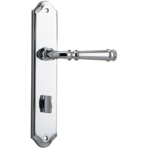 Door Lever Verona Shouldered Privacy Polished Chrome CTC85mm H237xW50xP59mm in Polished Chrome
