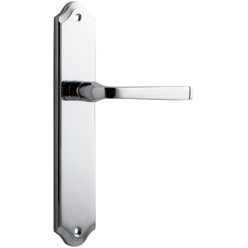 Door Lever Annecy Shouldered Latch Polished Chrome H237xW50xP65mm in Polished Chrome