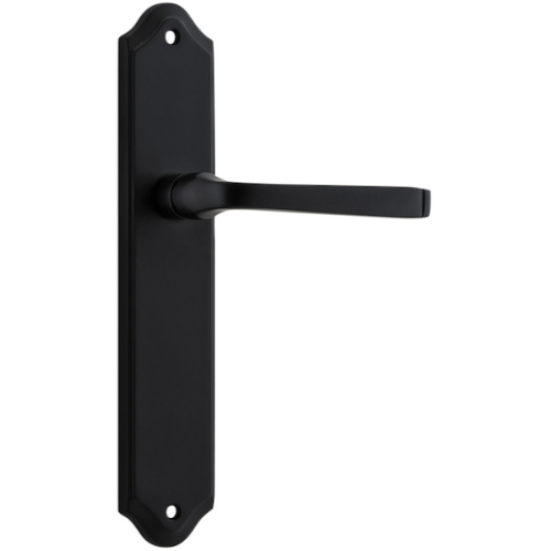 Door Lever Annecy Shouldered Latch Matt Black H237xW50xP65mm in Matt Black