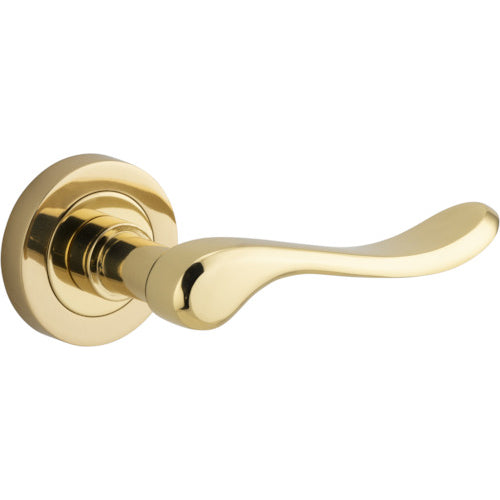 Door Lever Stirling Round Rose Polished Brass D52xP64mm

(Latch/Lock Sold Separately) in Polished Brass