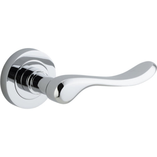 Door Lever Stirling Round Rose Polished Chrome D52xP64mm

(Latch/Lock Sold Separately) in Polished Chrome