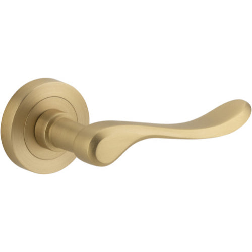 Door Lever Stirling Round Rose Brushed Brass D52xP64mm

(Latch/Lock Sold Separately) in Brushed Brass