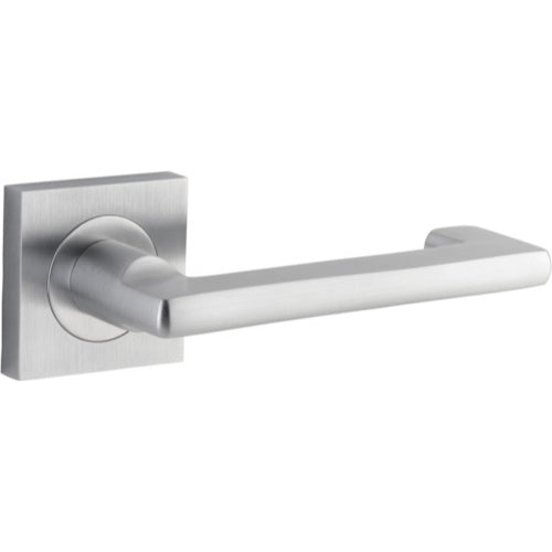 Door Lever Baltimore Return Square Rose Brushed Chrome H52xW52xP58mm

(Latch/Lock Sold Separately) in Brushed Chrome