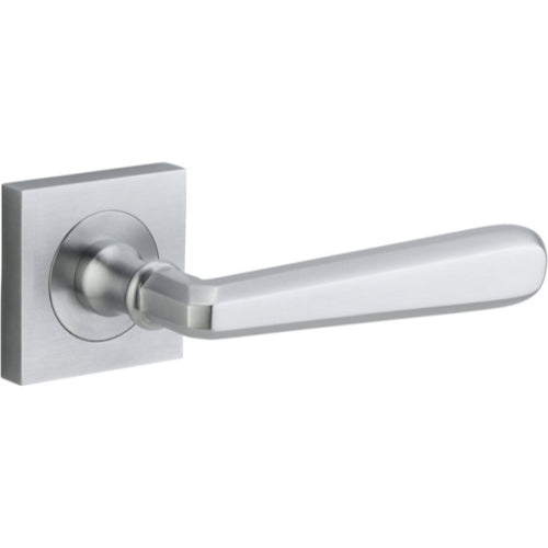 Door Lever Copenhagen Square Rose Brushed Chrome H52xW52xP61mm

(Latch/Lock Sold Separately) in Brushed Chrome