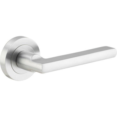 Door Lever Baltimore Round Rose Pair Brushed Chrome D52xP58mm

(Latch/Lock Sold Separately) in Brushed Chrome