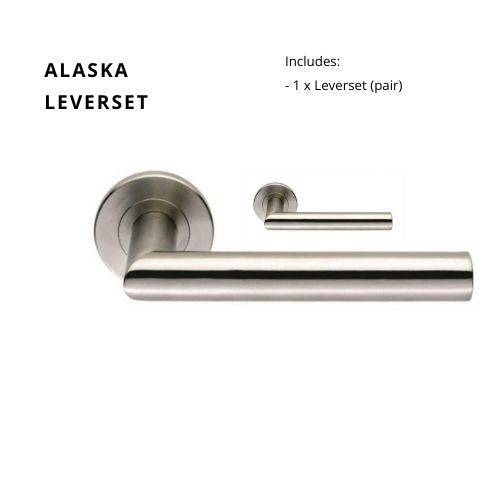 Alaska Lever Set - 316SS in Satin Stainless