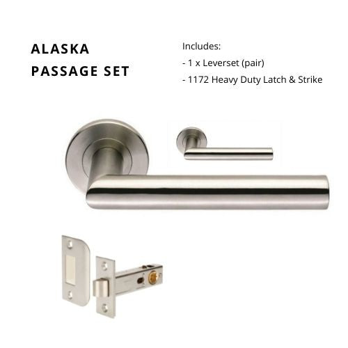 316SS Alaska Passage Set, Includes 1172 Latch in Satin Stainless