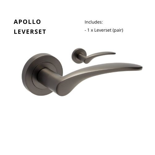 Apollo Round Rose Leverset in Graphite Nickel