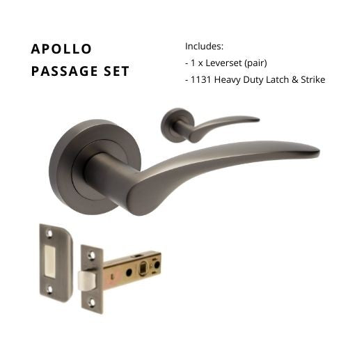 Apollo Passage Set, Includes 1131 Latch in Graphite Nickel