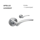 Apollo Round Rose Leverset in Satin Chrome